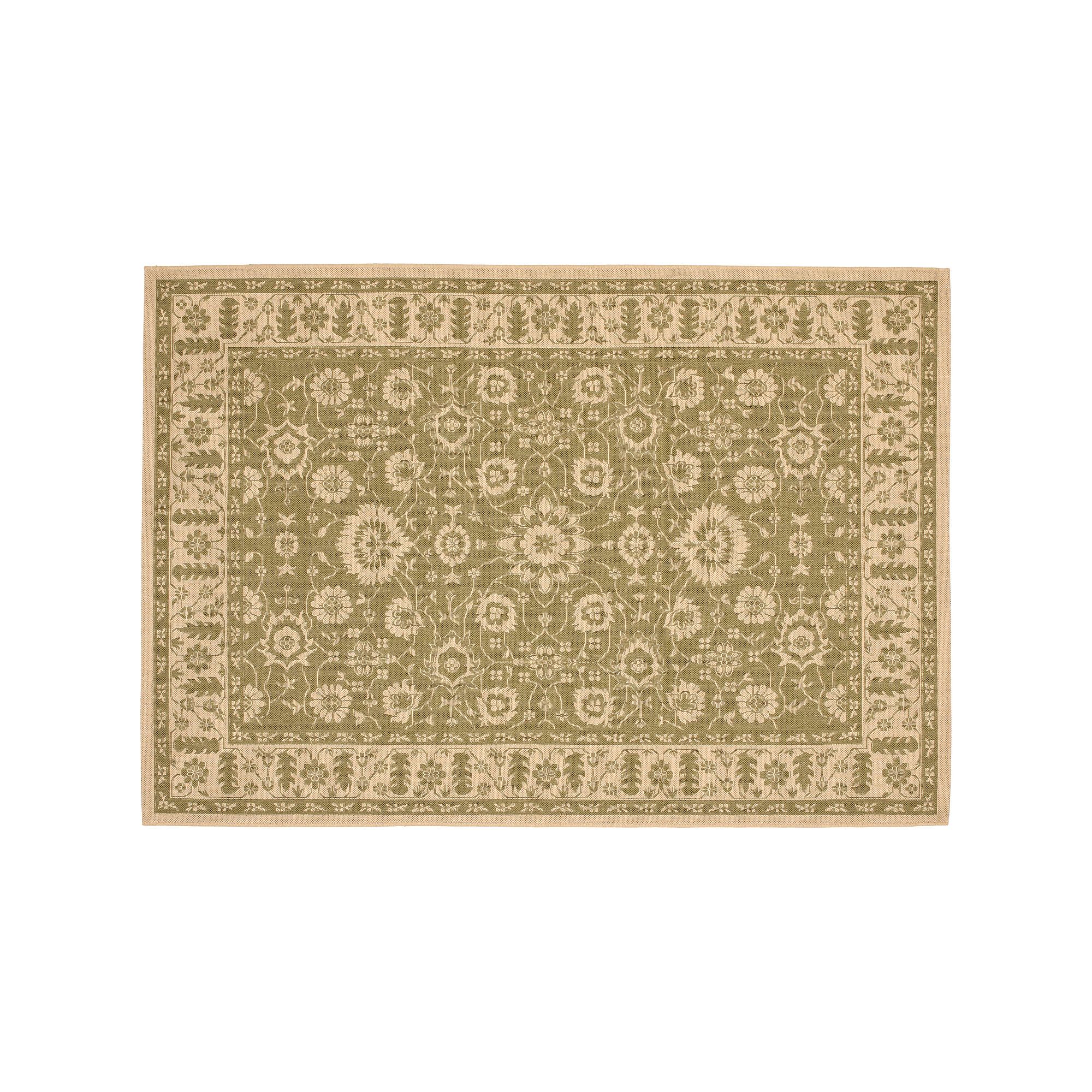 Safavieh Courtyard Oversized Floral Indoor Outdoor Rug, Green Creme