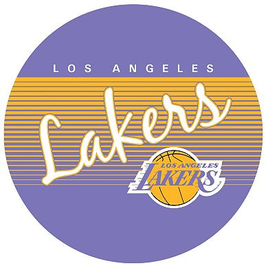Los Angeles Lakers Hardwood Classics Padded Swivel Bar Stool with Back