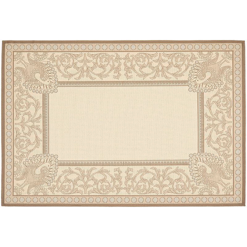 Safavieh Courtyard Vines Indoor Outdoor Rug, Beig/Green, 8X11 Ft
