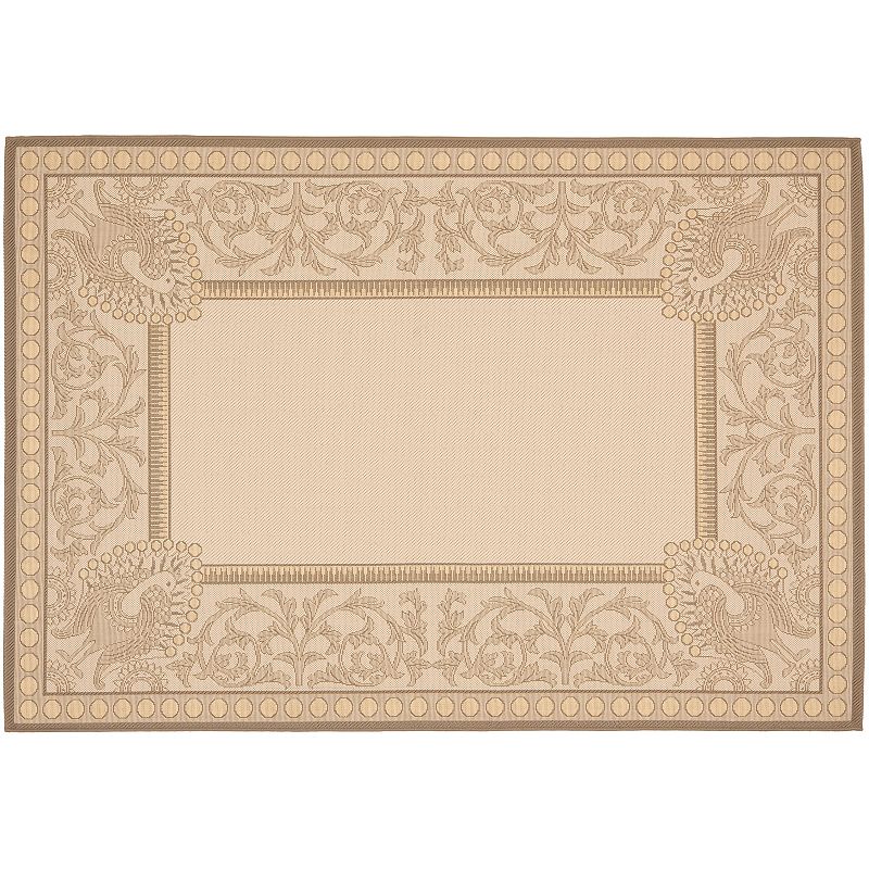 Safavieh Courtyard Vines Indoor Outdoor Rug, Beig/Green, 8X11 Ft