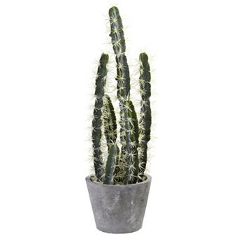 nearly natural Artificial Cactus Garden Cement Planter