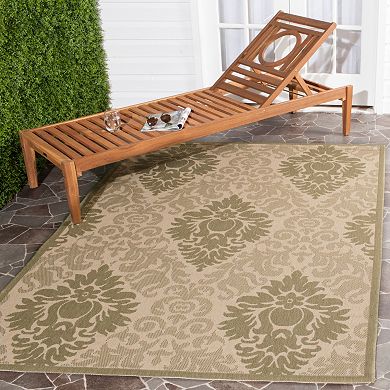 Safavieh Courtyard Damask Indoor Outdoor Rug