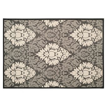 Safavieh Courtyard Damask Indoor Outdoor Rug