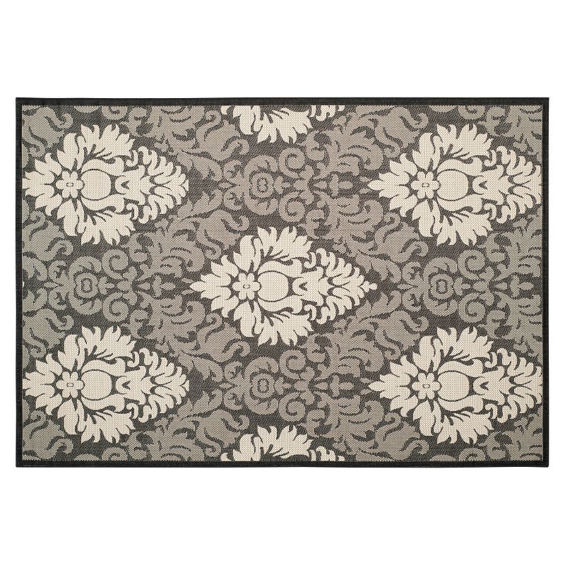 Safavieh Courtyard Damask Indoor Outdoor Rug, Multicolor, 8X11 Ft