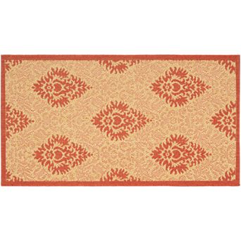 Safavieh Courtyard Damask Indoor Outdoor Rug