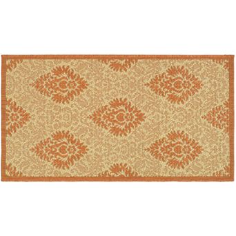 Safavieh Courtyard Damask Indoor Outdoor Rug