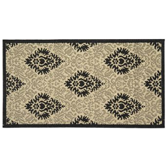 Safavieh Courtyard Damask Indoor Outdoor Rug