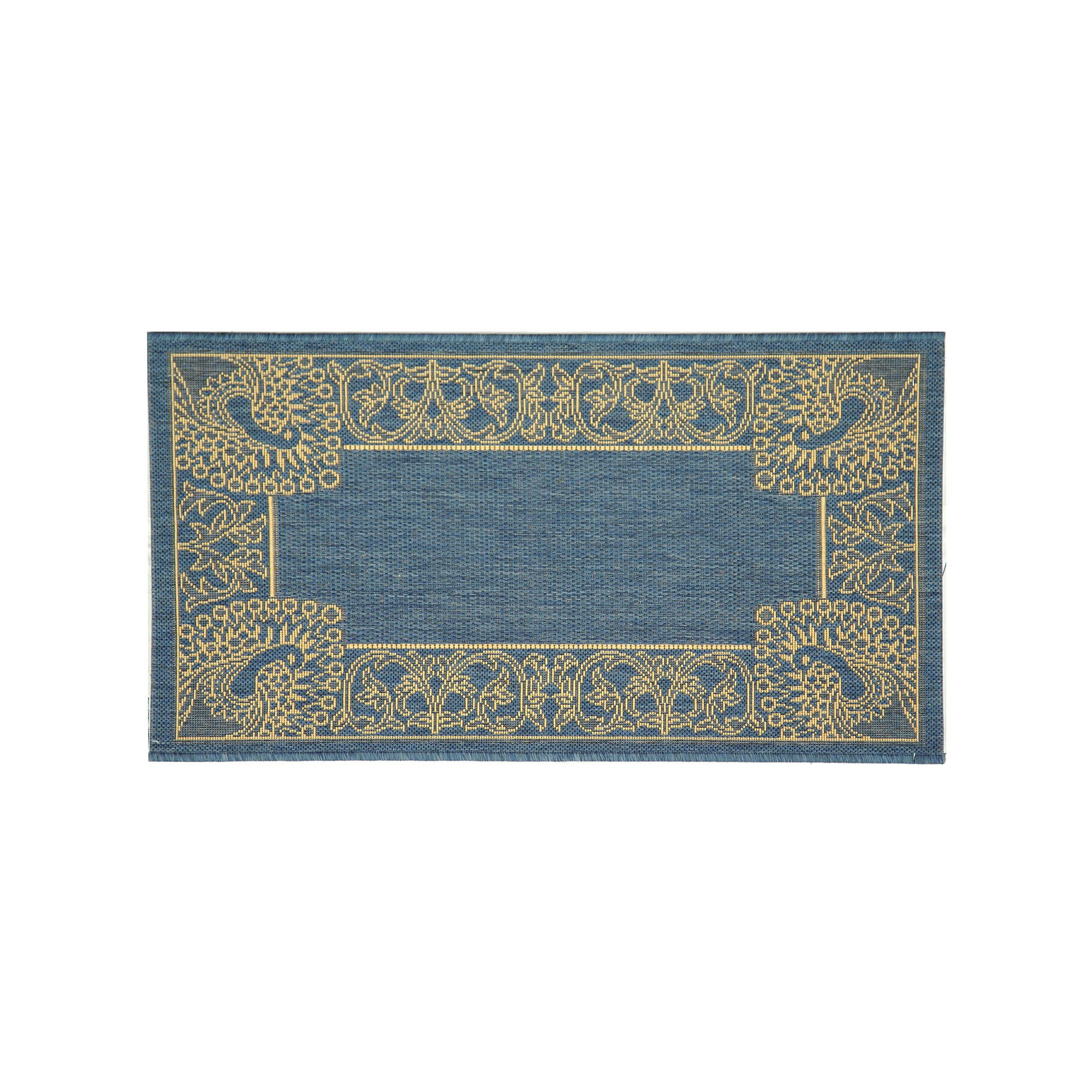 Safavieh Courtyard Peacock Indoor Outdoor Rug, Blue Natural