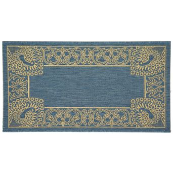 Safavieh Courtyard Peacock Indoor Outdoor Rug