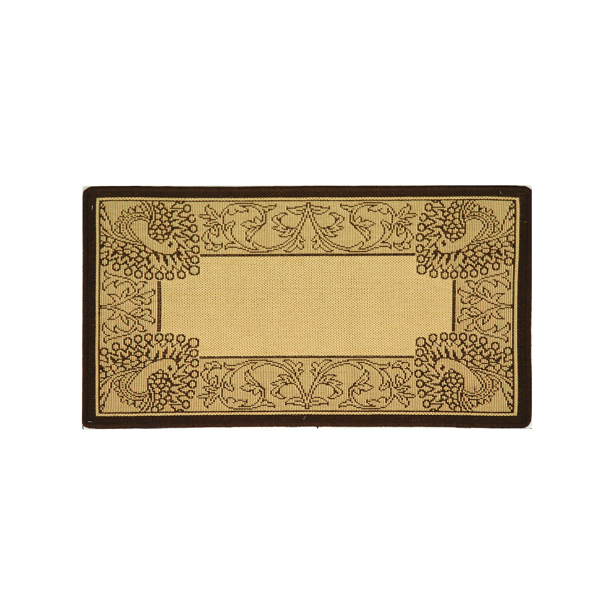 Safavieh Courtyard Peacock Indoor Outdoor Rug, Natural Brown