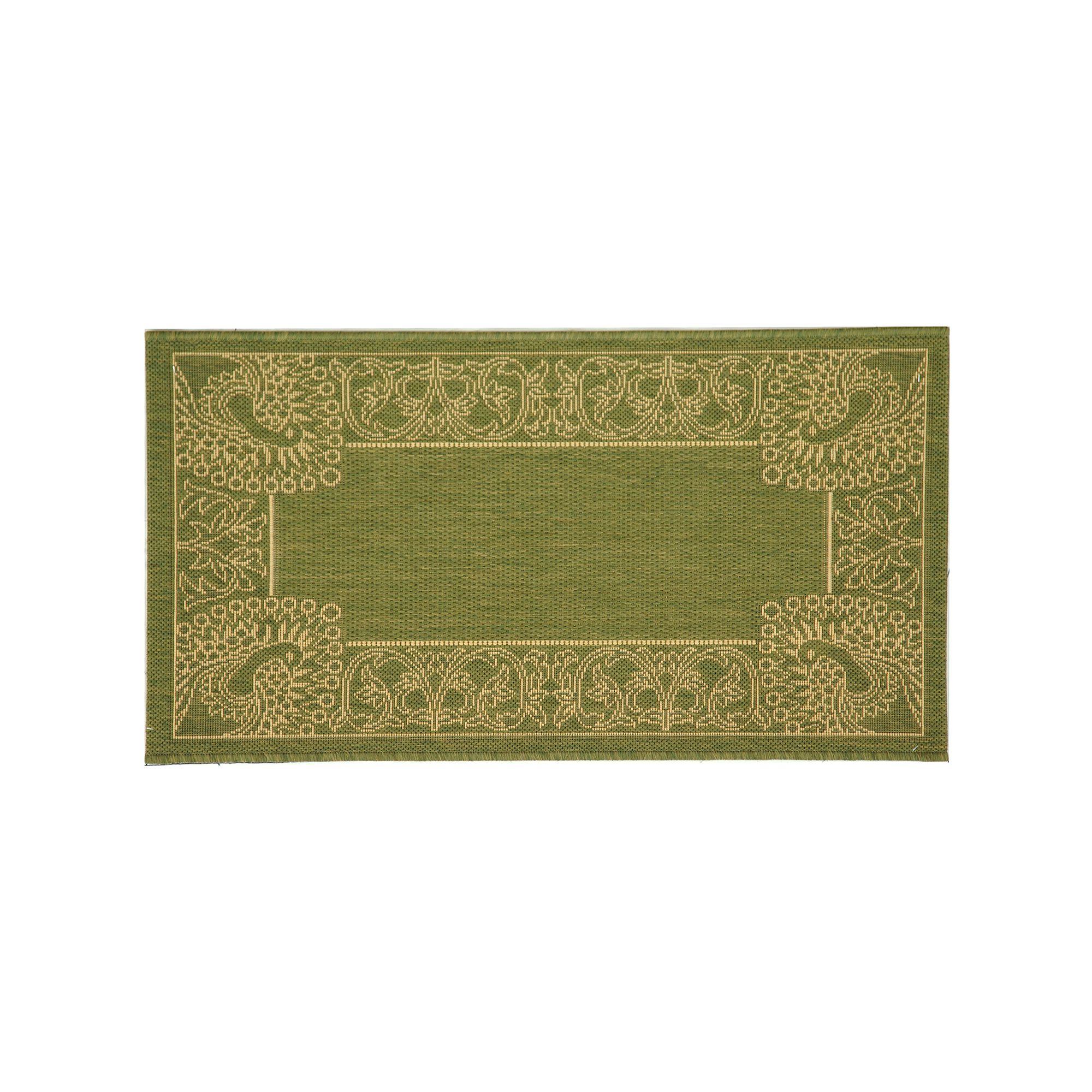 Safavieh Courtyard Peacock Indoor Outdoor Rug, Green Natural