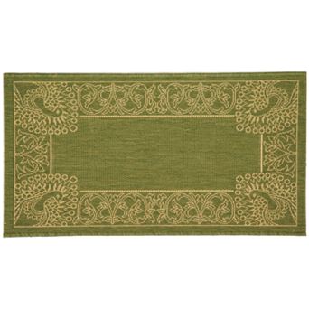 Safavieh Courtyard Peacock Indoor Outdoor Rug