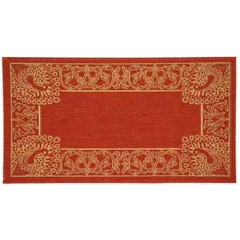 Safavieh Courtyard Peacock Indoor Outdoor Rug