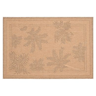 Safavieh Courtyard Leaf Indoor Outdoor Rug