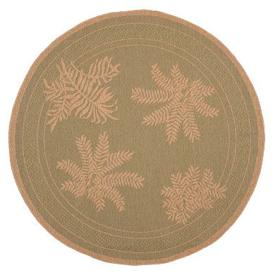 Safavieh Courtyard Leaf Indoor Outdoor Rug