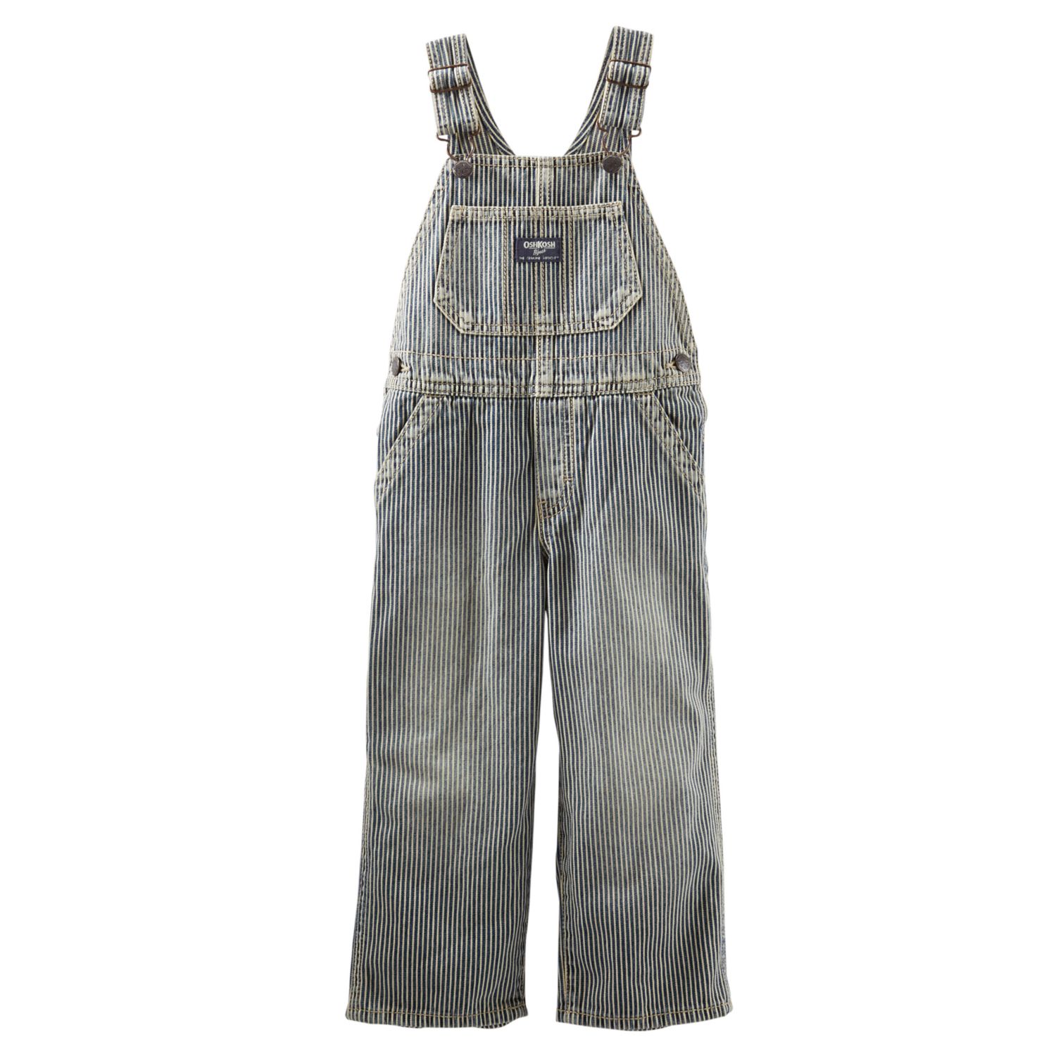 oshkosh striped overalls mens