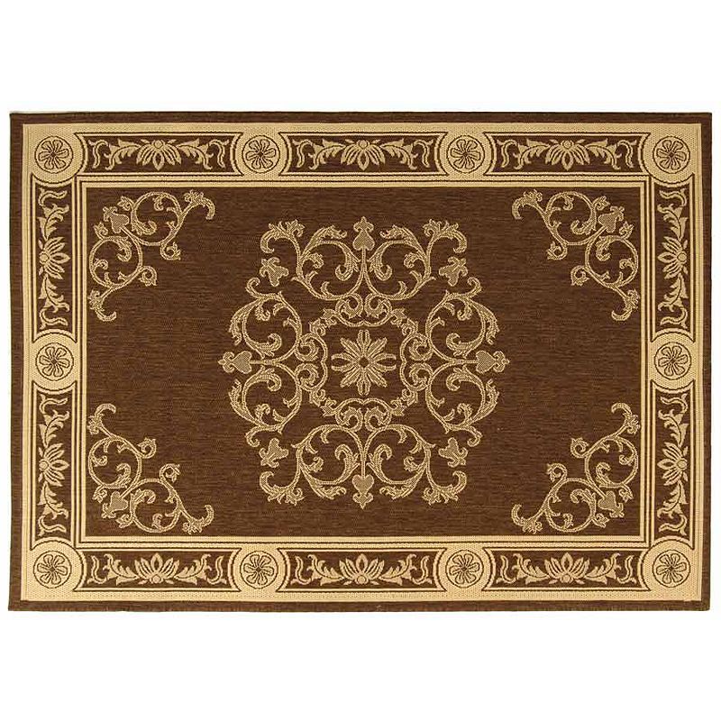 Safavieh Courtyard Medallion Indoor Outdoor Rug, Multicolor, 6.5X9.5 Ft