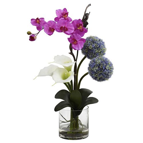 nearly natural Calla, Orchid & Ball Flower Arrangement