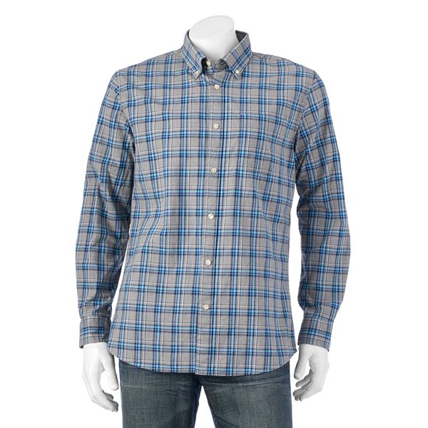 Men's Sonoma Goods For Life® Plaid Poplin Button-Down Shirt