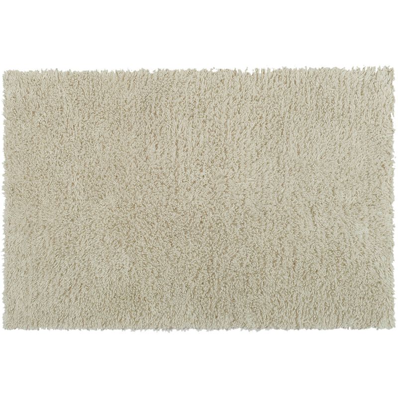 Safavieh Solid Shag Wool Rug, White, 5X8 Ft