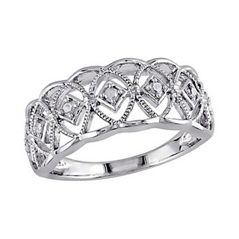 Stella Grace 1/10 Carat T.W. Diamond Sterling Silver Openwork Ring