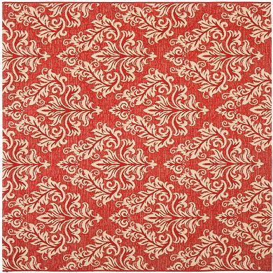 Safavieh Courtyard Leaves Indoor Outdoor Rug