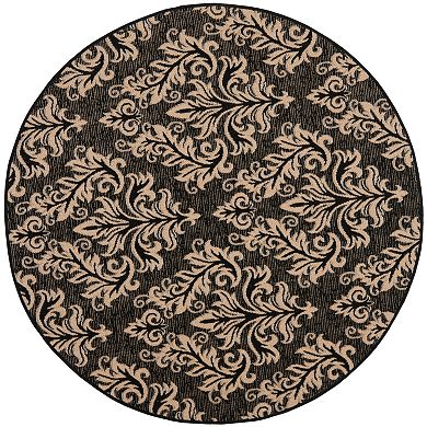 Safavieh Courtyard Leaves Indoor Outdoor Rug