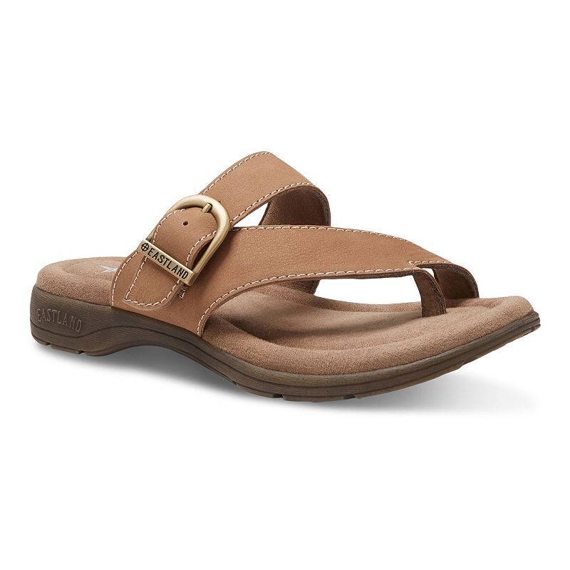 Eastland Tahiti II Women's Leather Thong Sandals, Size: 8, Green