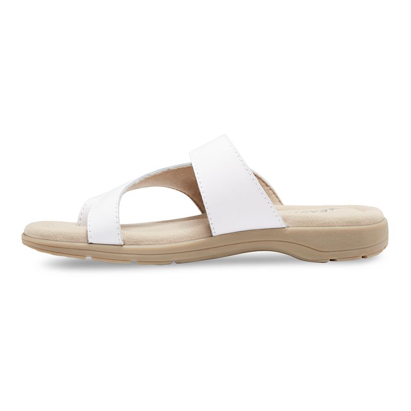 Eastland Tahiti II Women's Leather Thong Sandals, Size: 6, White