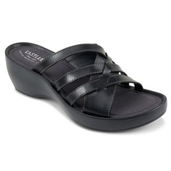 Eastland Poppy Women's Leather Slide Wedge Sandals