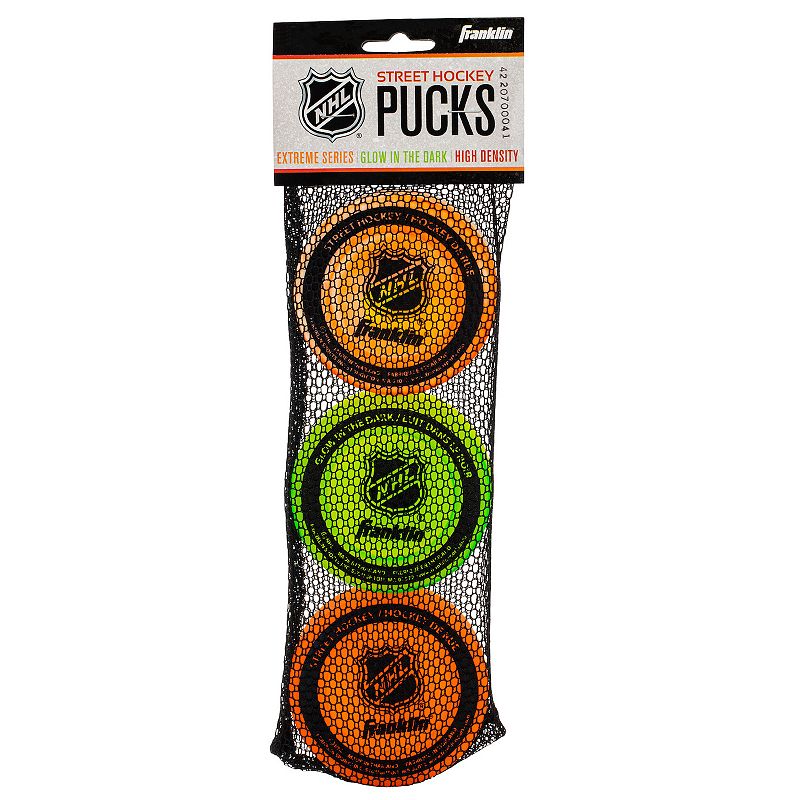 Franklin Sports 3-pk. NHL Street Hockey Puck Combo, Multicolor