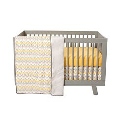 Geometric top crib bedding