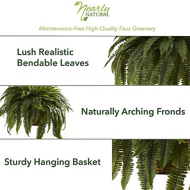 nearly natural Double Giant Hanging Boston Fern