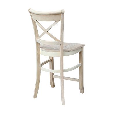 International Concepts Double ''X'' Back Swivel Bar Stool