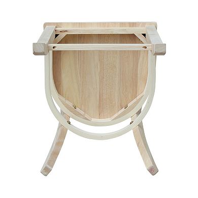 International Concepts Double ''X'' Back Swivel Bar Stool