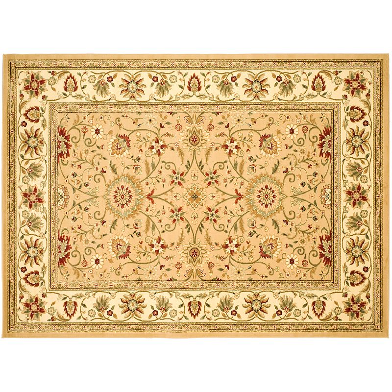 Safavieh Lyndhurst Framed Floral Print Rug, White, 6FT Sq