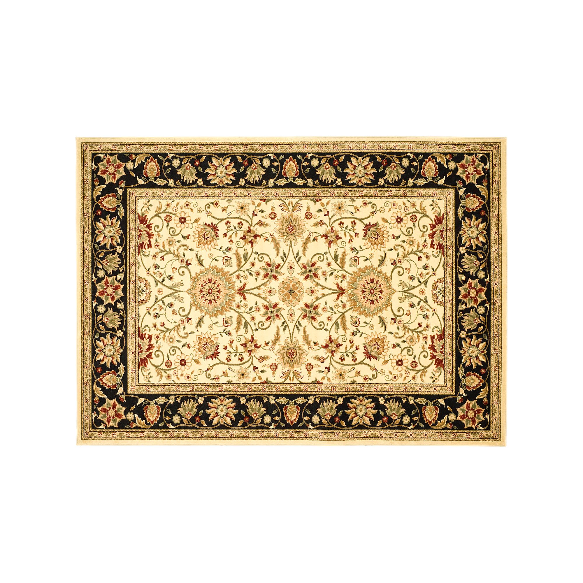 Safavieh Lyndhurst Framed Floral Print Rug, Ivory Black