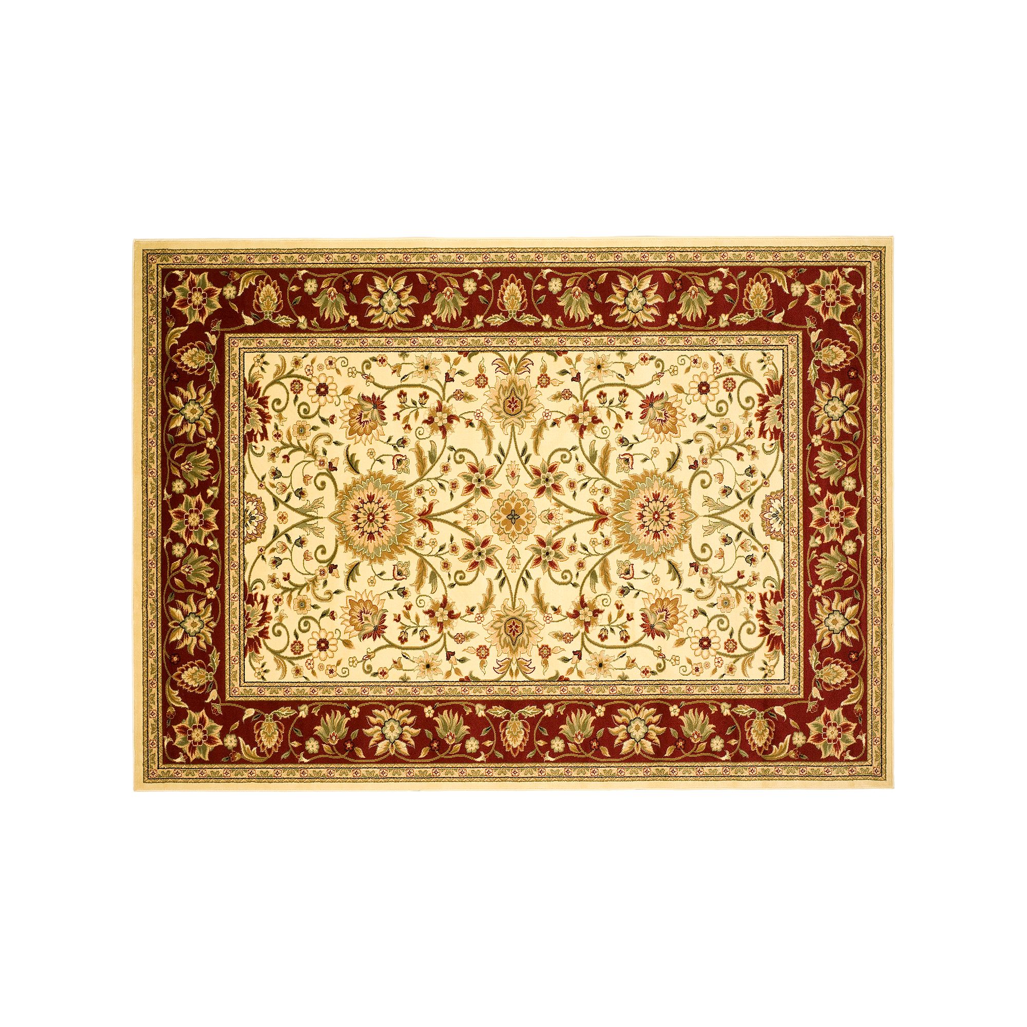 Safavieh Lyndhurst Framed Floral Print Rug, Ivory Red