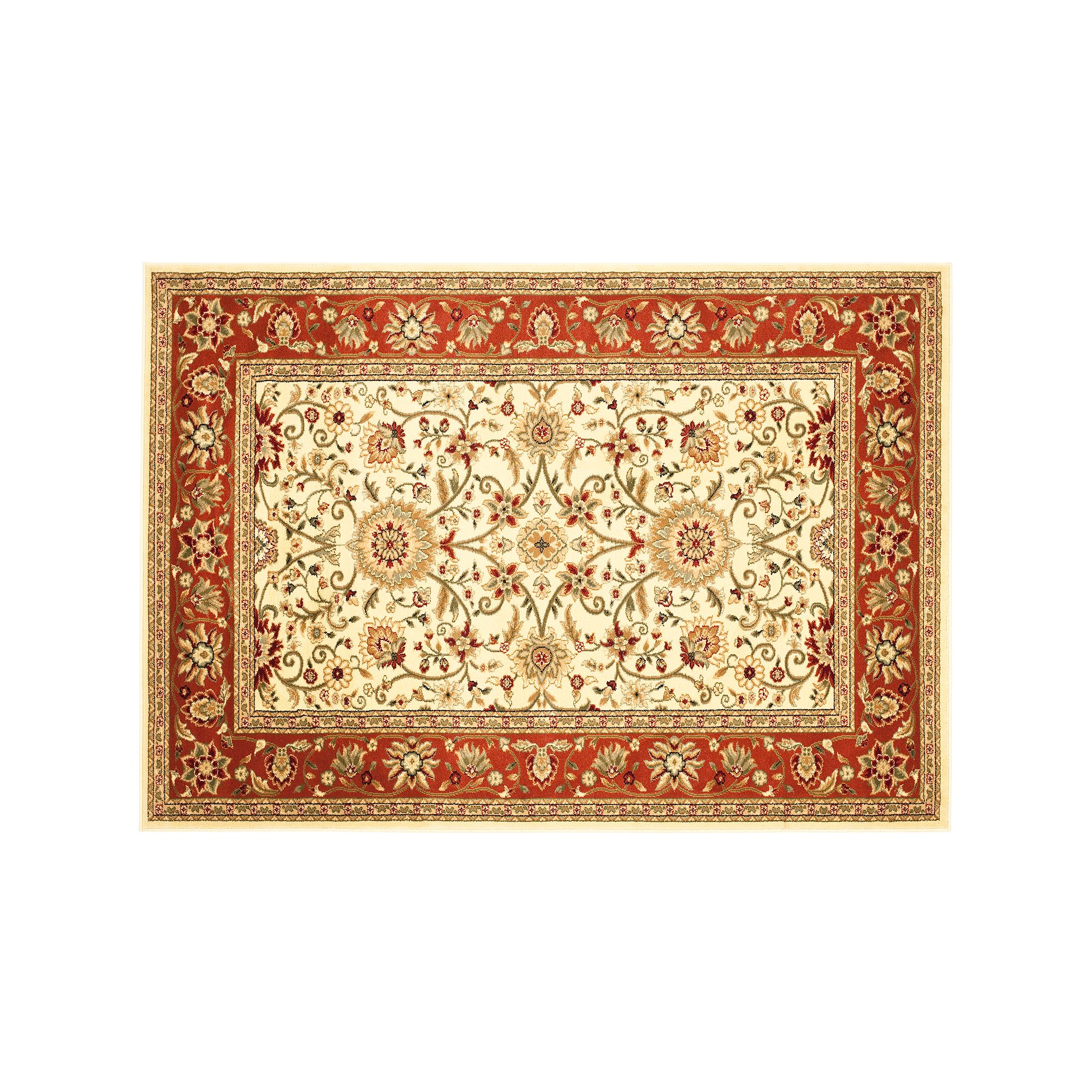 Safavieh Lyndhurst Framed Floral Print Rug, Ivory Rust