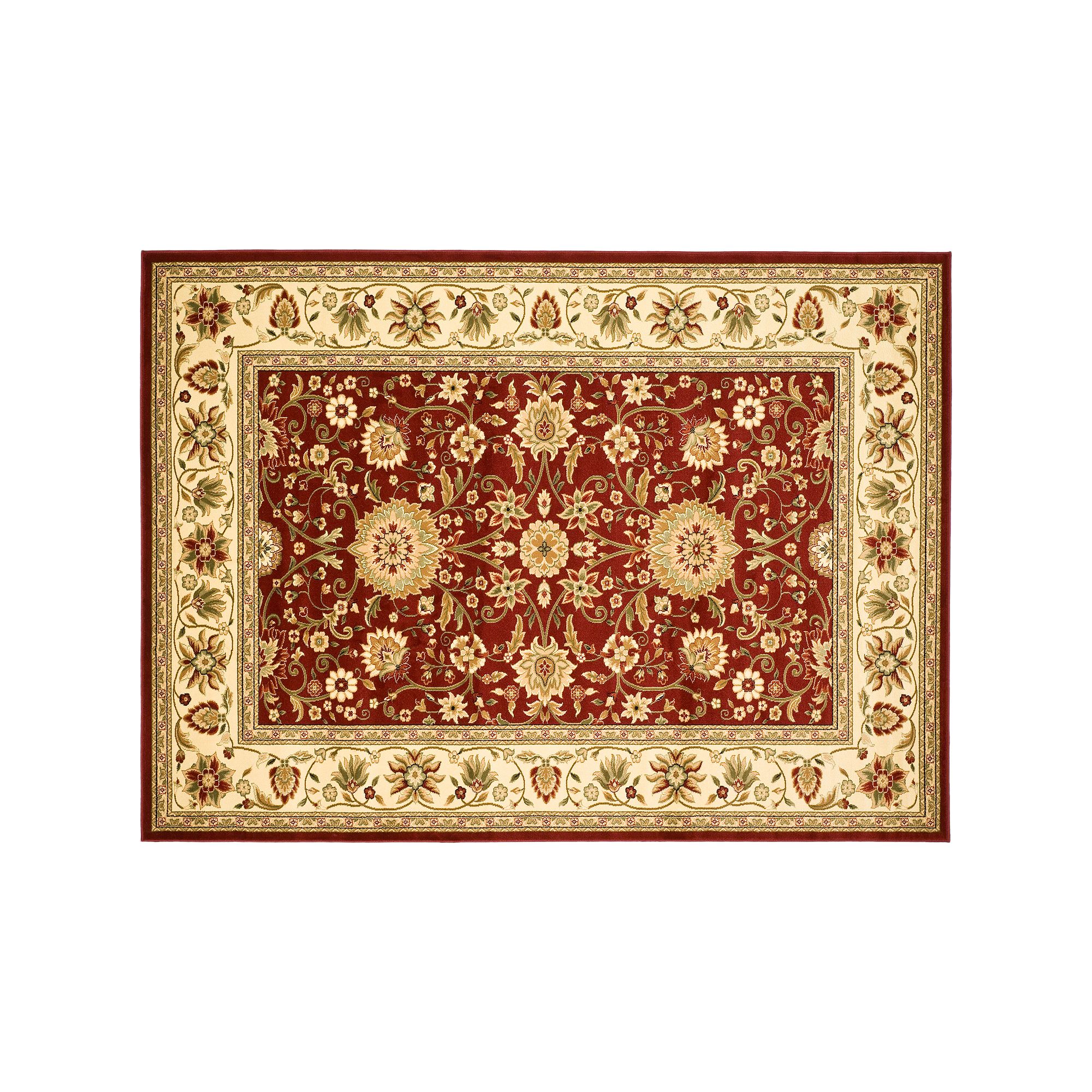 Safavieh Lyndhurst Framed Floral Print Rug, Red Ivory