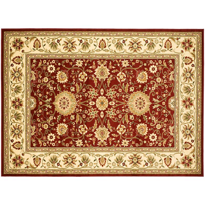 Safavieh Lyndhurst Framed Floral Print Rug, Red, 2X18 Ft