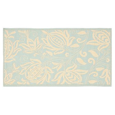 Safavieh Courtyard Floral Indoor Outdoor Patio Rug