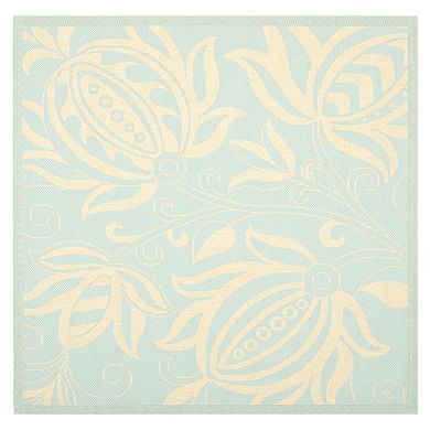 Safavieh Courtyard Floral Indoor Outdoor Patio Rug