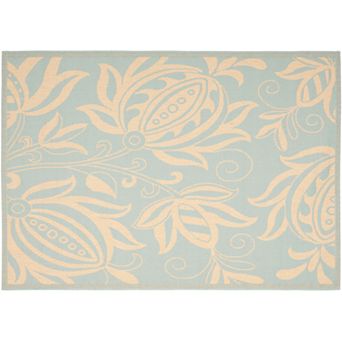 Safavieh Courtyard Floral Indoor Outdoor Patio Rug