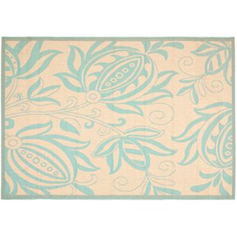 Safavieh Courtyard Floral Indoor Outdoor Patio Rug