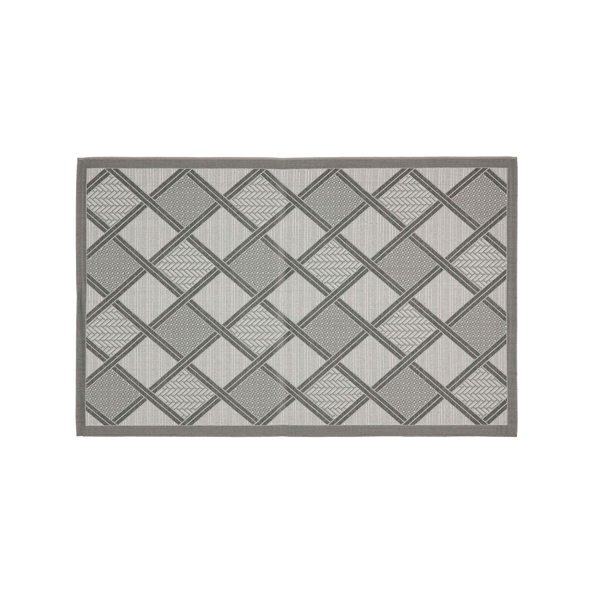 Safavieh Courtyard Geometric Diamond Indoor Outdoor Rug, Light Gray Grey