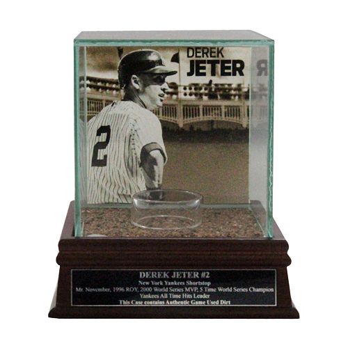 Steiner Sports New York Yankees Derek Jeter Single Baseball Display Case with Authentic Field Dirt