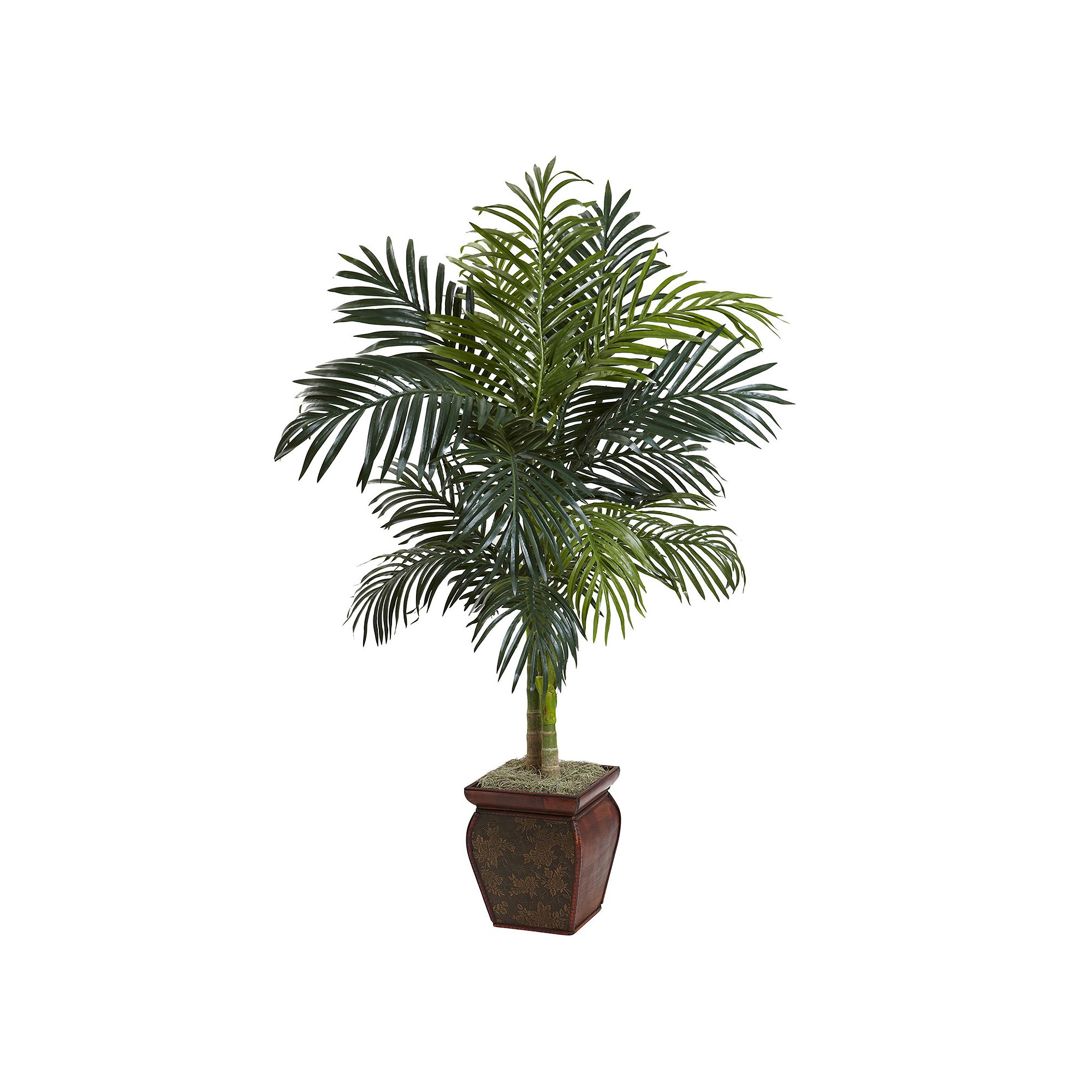 nearly natural 4-foot Cane Palm, Green
