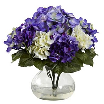 nearly natural Mixed Hydrangea Floral Arrangement in Vase