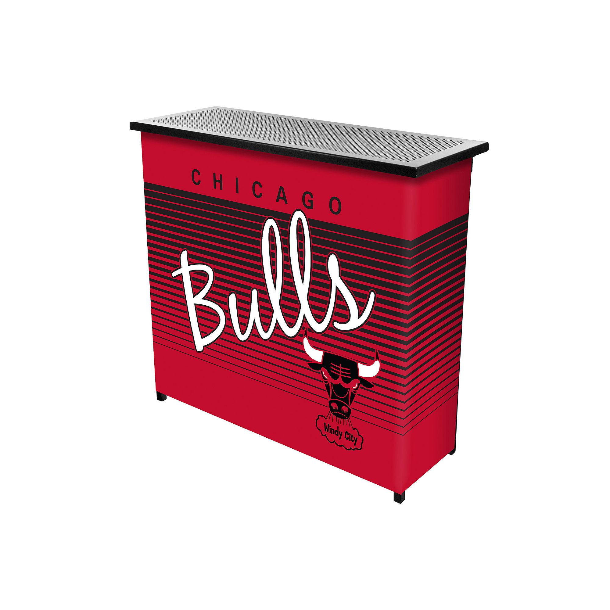 Chicago Bulls Hardwood Classics 2-Shelf Portable Bar with Case, Team